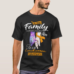 This Family Nobody Fights Alone Team Leukaemia War T-Shirt