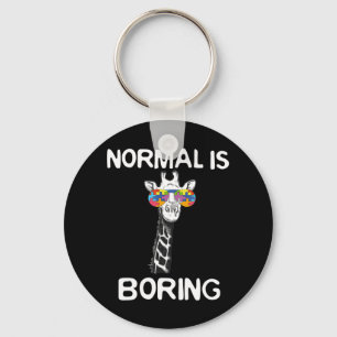This funny graphic design features giraffe with co key ring