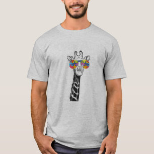 This funny graphic design features giraffe with co T-Shirt