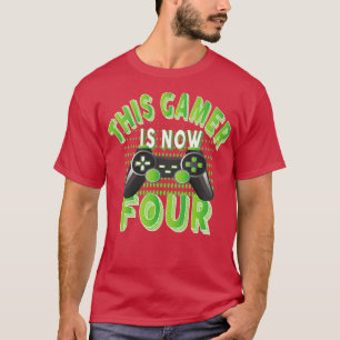 This Gamer Is Now Four Years Old Boy Video Game Lo T-Shirt