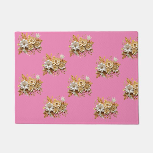 This Garden & Outdoor Décor floral pattern design Doormat (Front)