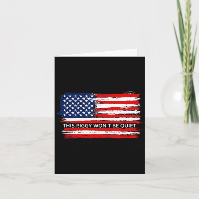 This Ggy Won't Be Quiet Funny Flag  Card (Front)