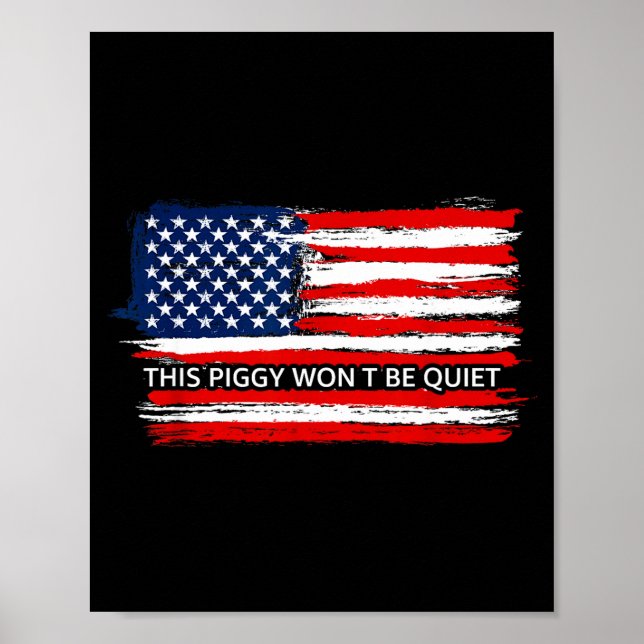 This Ggy Won't Be Quiet Funny Flag  Poster (Front)