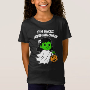 This Ghoul Loves Halloween Girl Cute T-Shirt