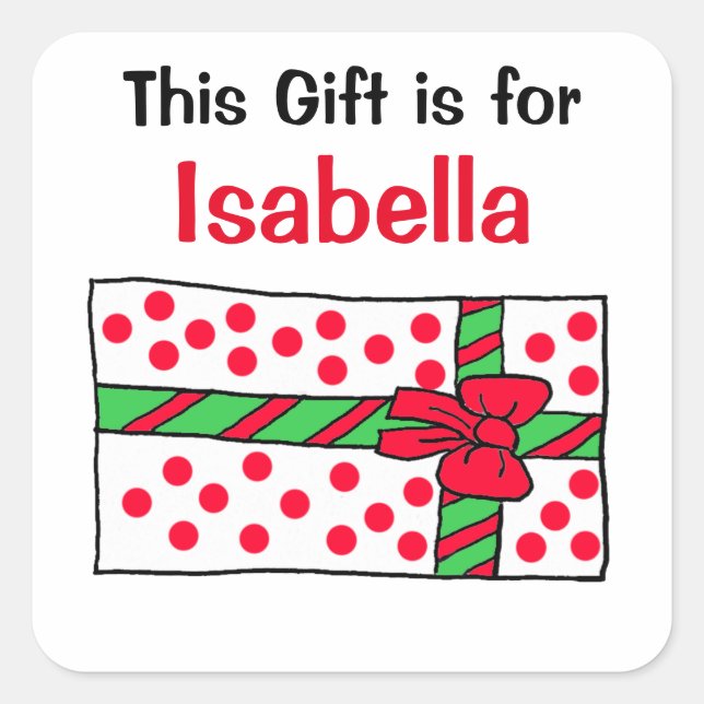 This Gift is for Personalised Gift Tag (Front)