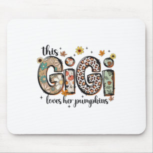 This Gigi Loves Her Pumpkins Fall Thanksgiving Mouse Mat