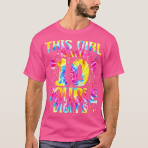 This Girl 10th Birthday Tie Dye Double Digits 10 Y T-Shirt