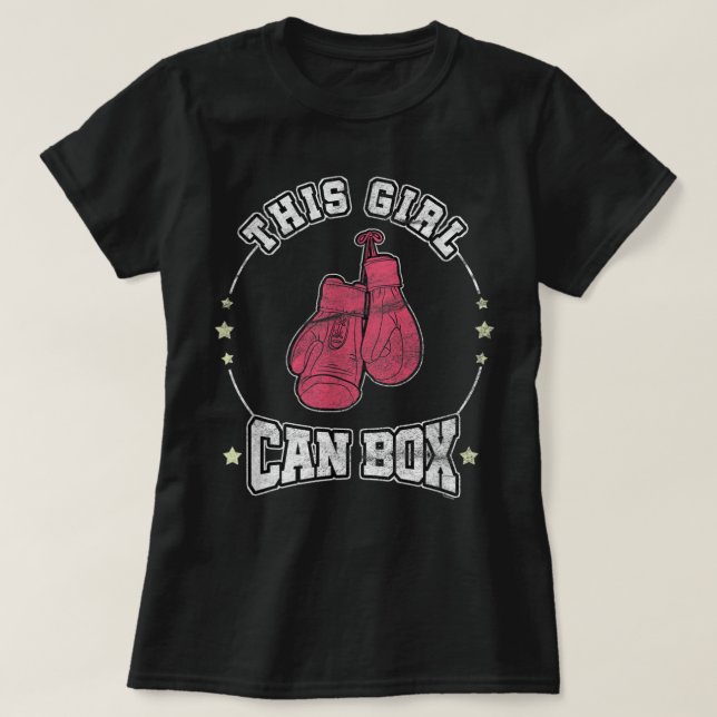 This Girl Can Box Cool Women Boxer Boxing 622 T-Shirt (Design Front)