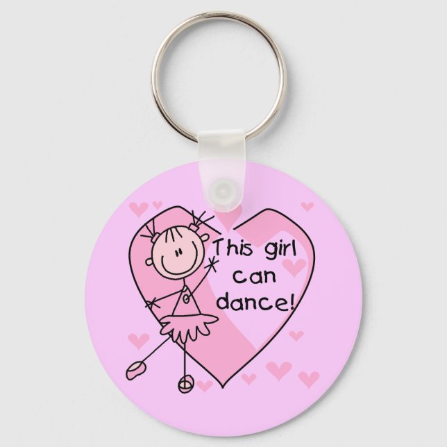 This Girl Can Dance T-shirts and Gifts Key Ring (Front)
