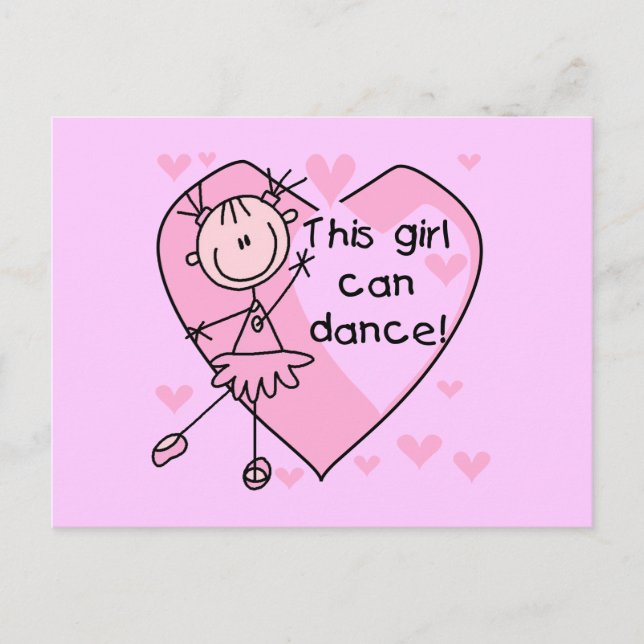 This Girl Can Dance T-shirts and Gifts Postcard (Front)
