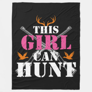 This Girl Can Hunt Deer Hunting Lover Essential Fleece Blanket