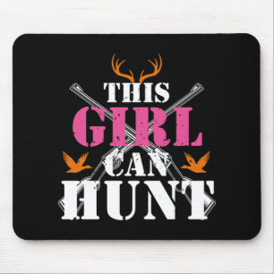 This Girl Can Hunt Deer Hunting Lover Essential Mouse Mat