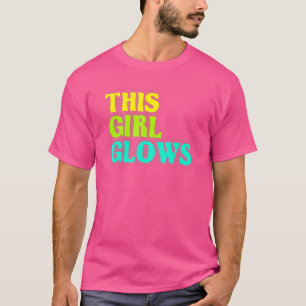 This Girl Glows 80's Retro Neon Party T-Shirt