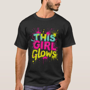 This Girl Glows For Kids Tie Dye Bright Colours 80 T-Shirt