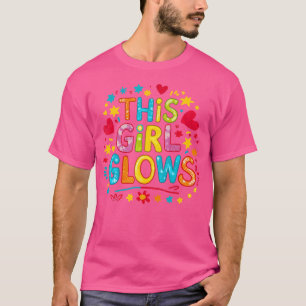 This Girl Glows For Women Girls Tie Dye 80S Theme T-Shirt