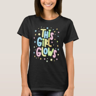 This Girl Glows Retro 80s Birthday Party Eighties T-Shirt