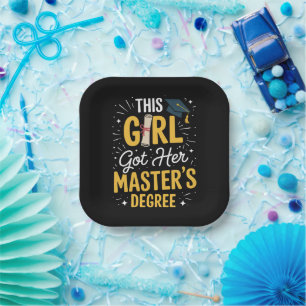 This Girl Got Her Masters Degree Graduation 2026 Paper Plate