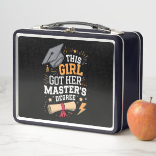 This Girl Got Her Master's Degree Graduation Metal Lunch Box