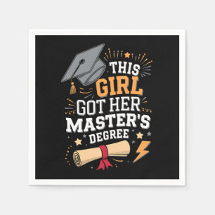 This Girl Got Her Master's Degree Graduation Napkin
