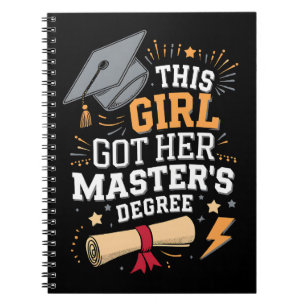 This Girl Got Her Master's Degree Graduation Notebook