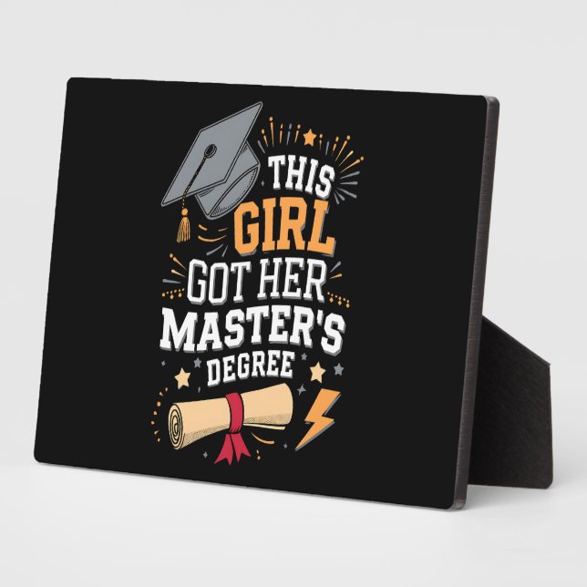 This Girl Got Her Master's Degree Graduation Plaque (Side)