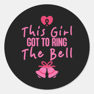 This Girl Got To Ring The Bell Breast Cancer Aware Classic Round Sticker