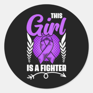 This Girl Is A Fighter Epilepsy Survivor Epilepsy  Classic Round Sticker