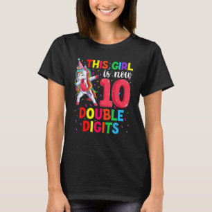 This Girl Is Double Digits 10 Birthday Shirt, 10 Y T-Shirt