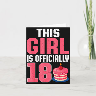 This Girl Is Ly 18 Years Old 18th Birthday Party  Card