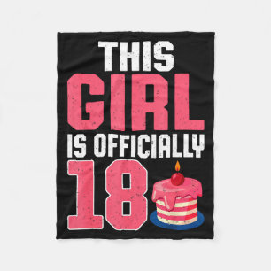 This Girl Is Ly 18 Years Old 18th Birthday Party  Fleece Blanket