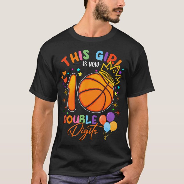 This Girl Is Now 10 Double Digits 10Th Birthday Ba T-Shirt (Front)