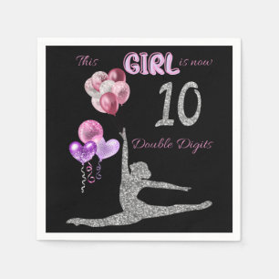 This Girl Is Now 10 Double Digits Gymnastics Napkin
