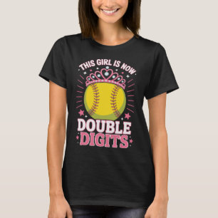 This Girl Is Now 10 Double Digits Softll Champion T-Shirt