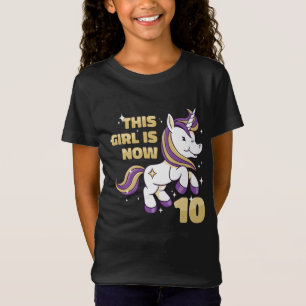 This Girl is Now Double Digits 10th Birthday girl T-Shirt