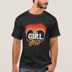 This Girl Is On Fire Heart  Emancipation Women Pow T-Shirt