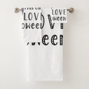 This Girl Love Halloween Bath Towel Set