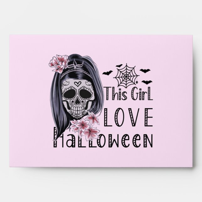 This Girl Love Halloween Envelope (Front)