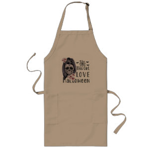 This Girl Love Halloween Long Apron