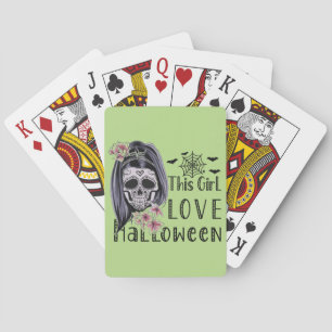 This Girl Love Halloween Playing Cards