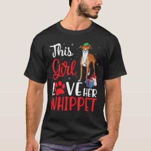 This Girl Love Her Whippet Dog Noel Costume Christ T-Shirt