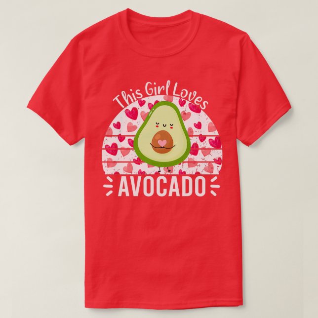 This Girl Loves Avocado Avocado Lovers Gift T-Shirt (Design Front)
