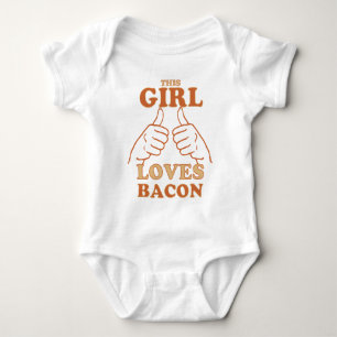 This GIRL Loves Bacon Bacon Love Gift Idea Baby Bodysuit