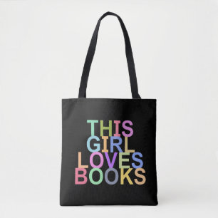 THIS GIRL LOVES BOOKS TOTE BAG