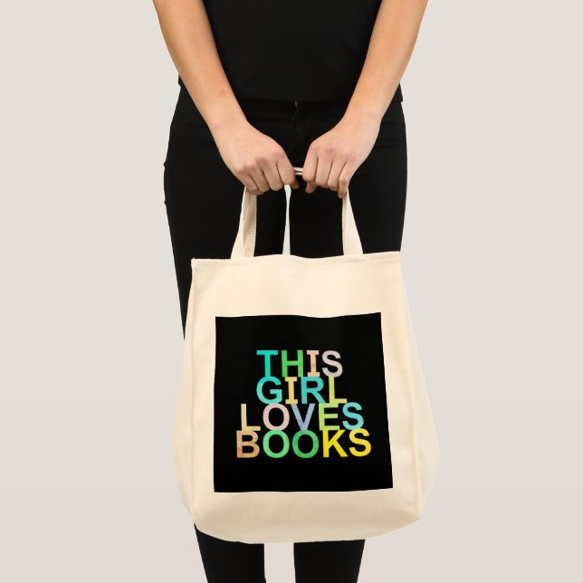 THIS GIRL LOVES BOOKS TOTE BAG (Front (Product))