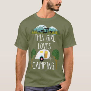 This Girl Loves Camping RV Teardrop Trailer T-Shirt