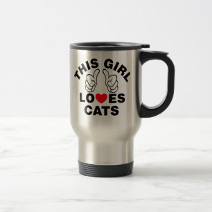 This Girl Loves Cats Travel Mug