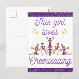 This Girl Loves Cheerleading   Postcard