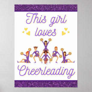 This Girl Loves Cheerleading Poster