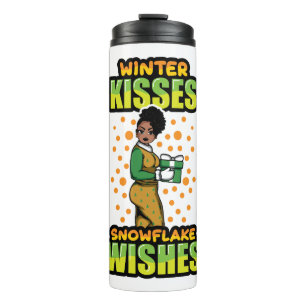 This Girl Loves Christmas Pajama Melanin Sista Thermal Tumbler