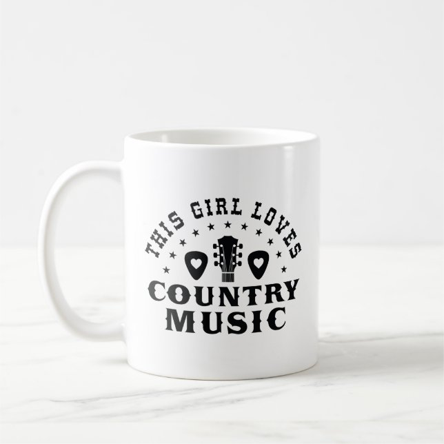 This Girl Loves Country Music Coffee Mug (Left)